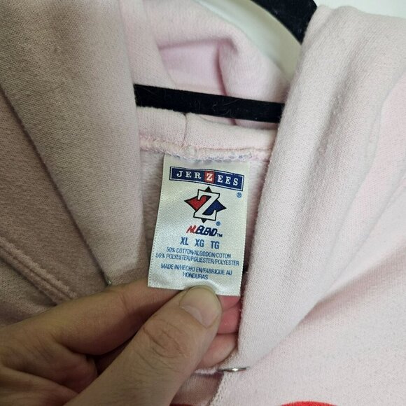 Jerseys Pink Hoodie I Heart Love Weed California Pullover Tourist Size XL - Picture 5 of 9